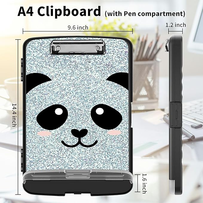 Clipboard with Storage High Capacity Plastic Nursing Clipboards with Pen Holder - Image 2