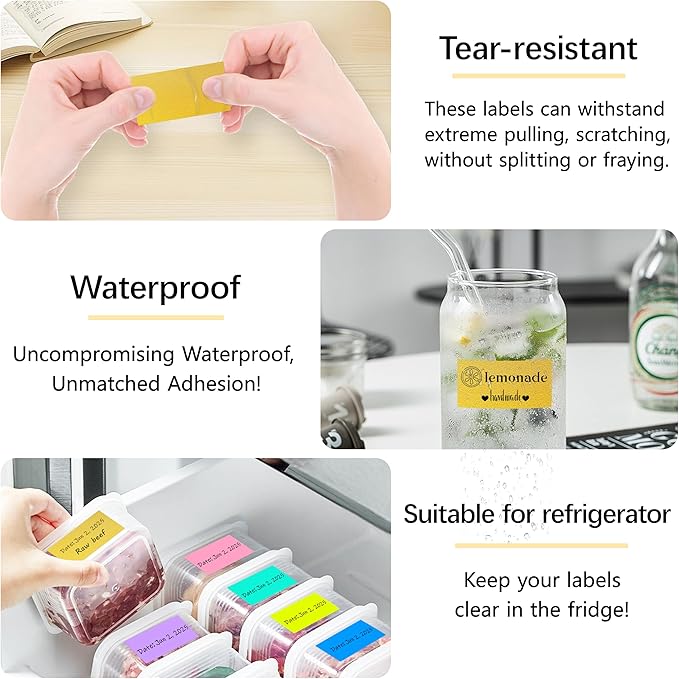 1x2 inch Label Stickers Roll for Thermal Printer 500PCS Colored Removable - Image 4