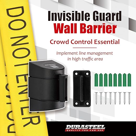 DuraSteel Wall Mount Crowd Control Retractable Belt Barrier - Image 2