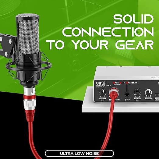 GEARit XLR Male to Female Microphone Cable 3-Pin Balanced Shielded Mixer - Image 5