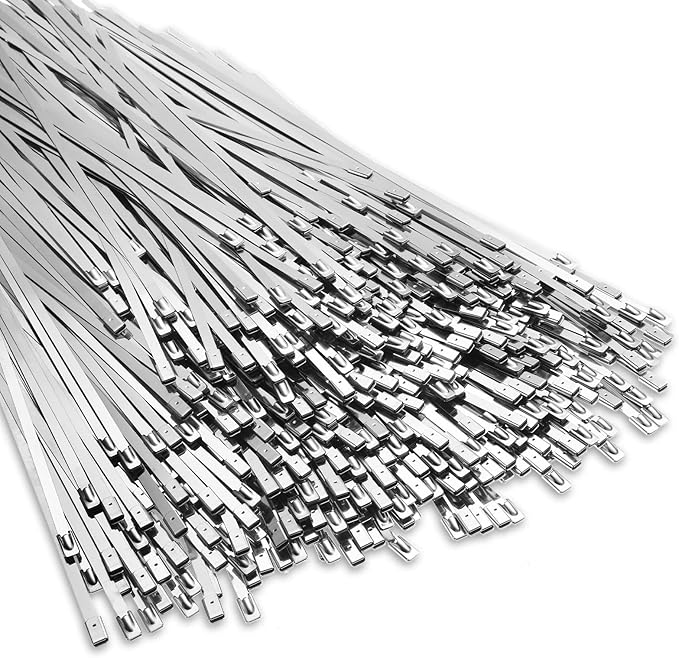 LEIFIDE 500 Pcs Metal Zip Ties 304 Stainless Steel Zip Ties Heavy Duty Self by LEIFIDE