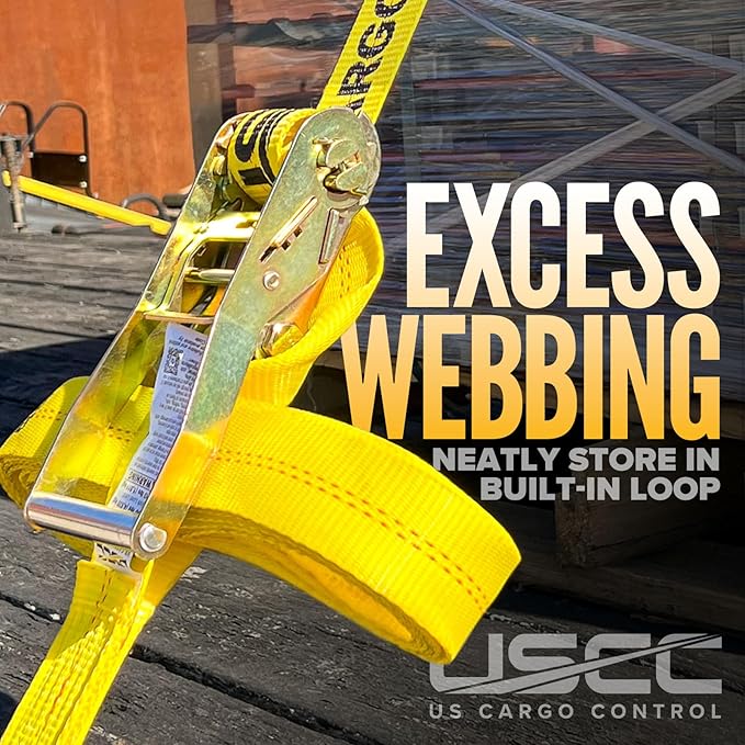 US Cargo Control Wire Hook Ratchet Straps 2 Inch x 30 Foot, 000 LBS Break - Image 6