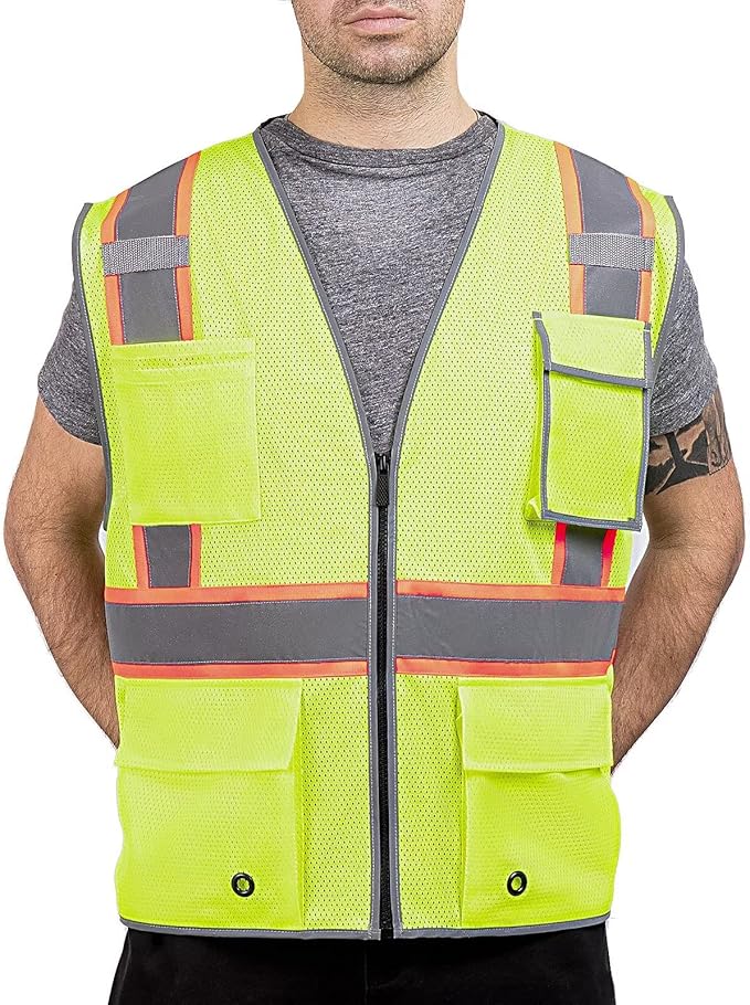 High Visibility Mesh Safety Vest by DPSAFETY