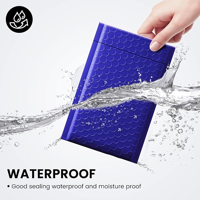 Fuxury Bubble Mailers 4x8" 200 Pack Waterproof Padded Envelopes Self Seal - Image 4