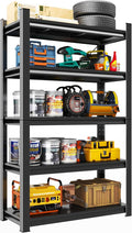 Storage Shelves, Garage Metal Shelving Unit, Adjustable, Double-Layer Column by Beaunatixx