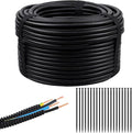 100FT Split Wire Loom Tubing, 3/4 Inch Wire Protector Tubing, Automotive Wire by Oleitodh