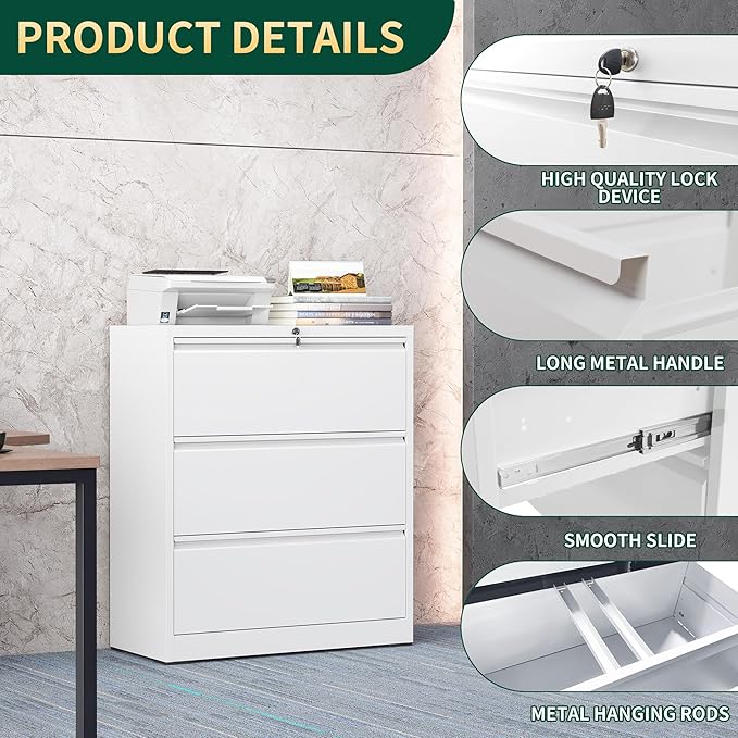 3 Drawer Lateral File Cabinet - Image 4
