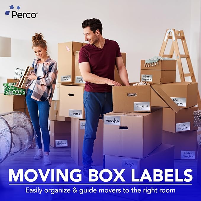 Perco Metallic Silver 3x5 Inch Perforated Sticker Labels — 500 Stickers Per - Image 3