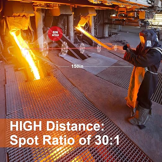 BTMETER BT-1500 Pyrometer 30:1 Industrial Laser Thermometer Gun, -58℉ to 2732℉ - Image 4