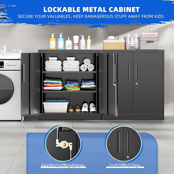 Pataku Metal Storage Cabinet, Garage Cabinet - Image 4