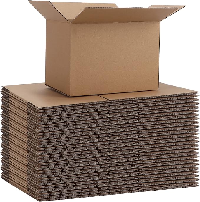 CRUGLA 40 Packs 7x5x5 Shipping Boxes Corrugated Cardboard Boxes Mailers by CRUGLA