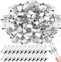 Jetec 100 Pack 0. 75in/19mm White Metal Binder Clips Bulk Medium Reusable Fold by Jetec