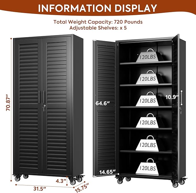 Aobabo Metal Storage Cabinet - Image 3