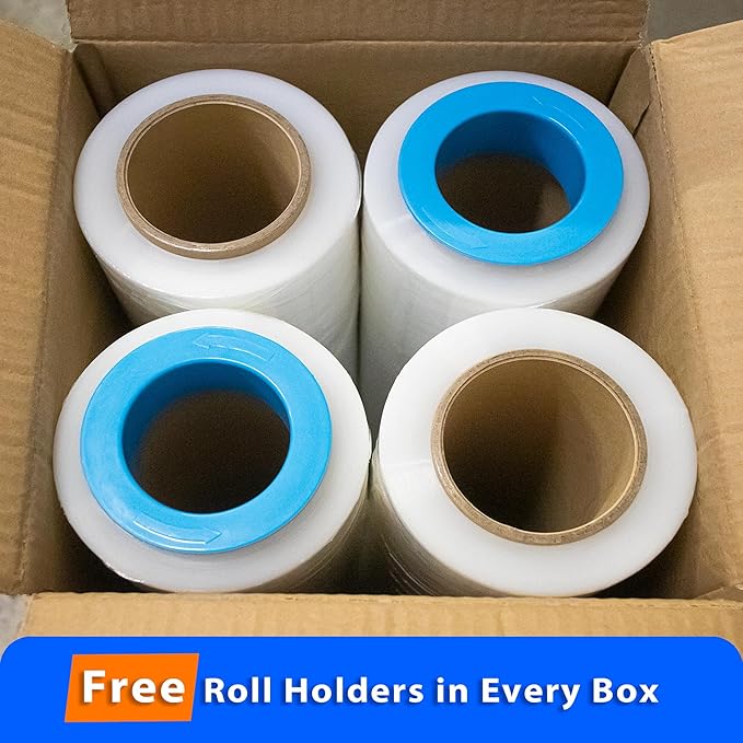 4 Rolls x 18" x 1500 FT x 80 Gauge Clear Non-Stretch Heavy Duty Plastic Stretch - Image 7
