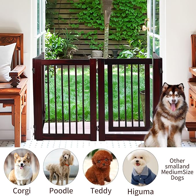 Wooden Freestanding Pet Gate, Pet Gate - Image 7