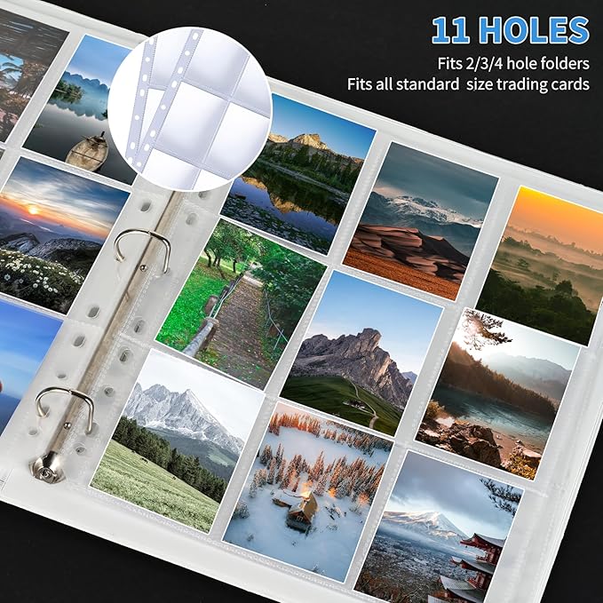 400 Pack 9 Pocket Trading Card Binder Pages, Holds 7200 Cards, Thickened Binder - Image 5