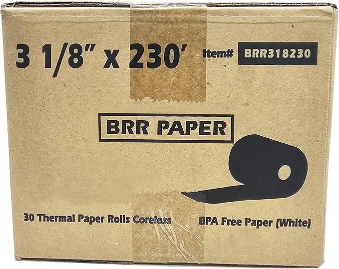 3 1/8 x 230 Thermal Paper Receipt Rolls fits all Clover POS Cash Register - Image 4