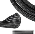RED WOLF Braided Wire Cable Sleeve Split Wiring Sleeving 10 Feet by REDWOLF