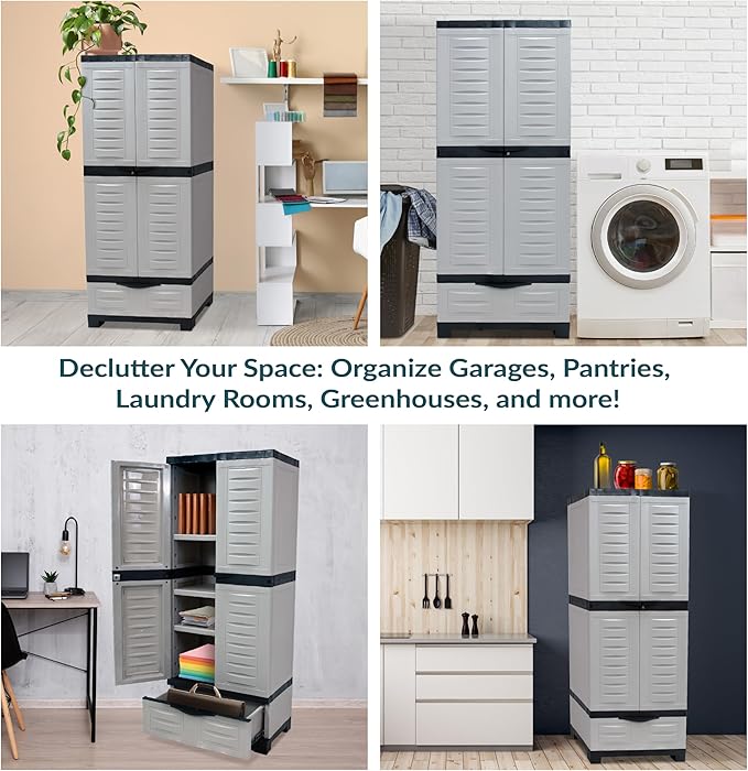 Sunnydaze Lockable Storage Cabinet - Image 5