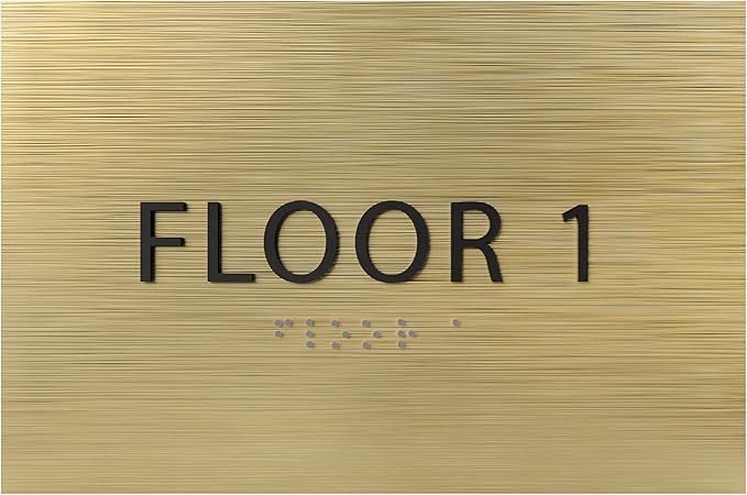 6" X4" Floor 1 Sign by ADACentralSigns
