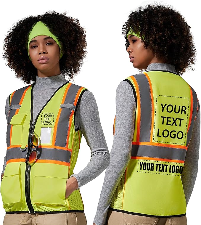 AYKRM Custom Logo Personalised Printed High Visibility Reflective 2 two tone by AYKRM