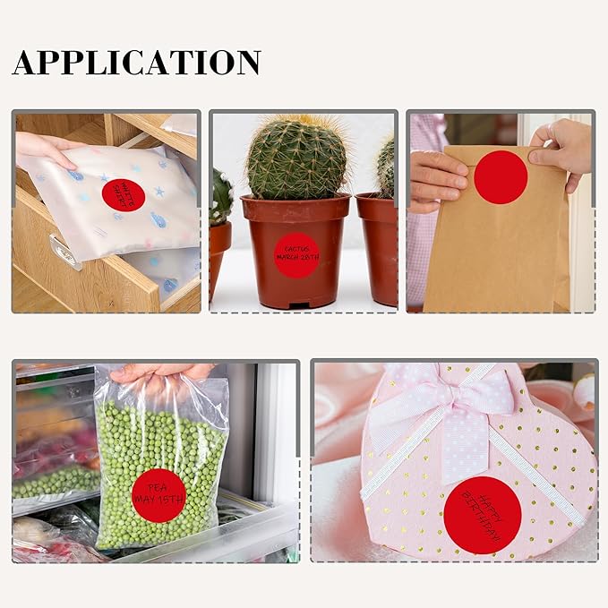 2 Inch Red Circle Stickers 500 Pcs, Permanent Color Coding Dots - Image 7