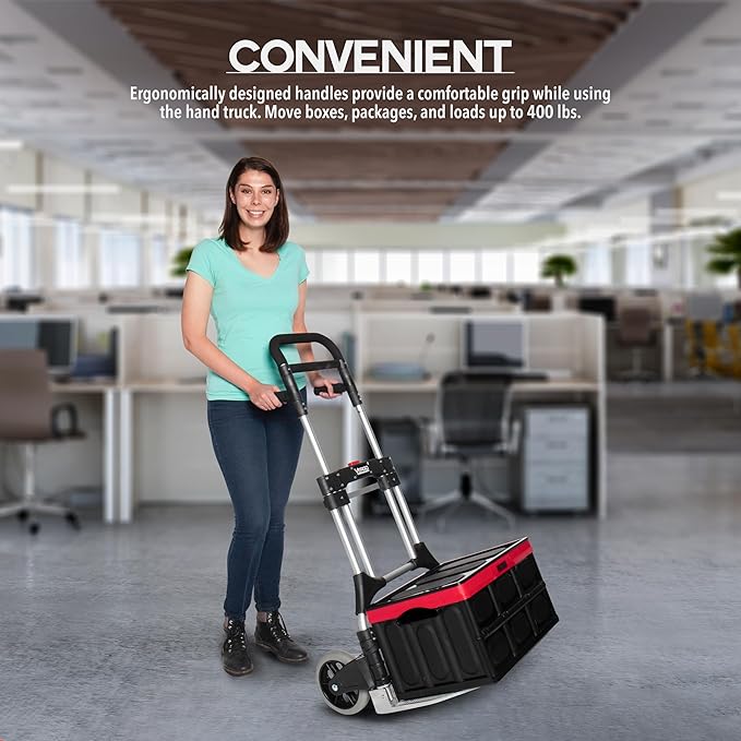 Vergo 400 lbs Capacity Folding Hand Truck Dolly – Lightweight Aluminum Frame - Image 6