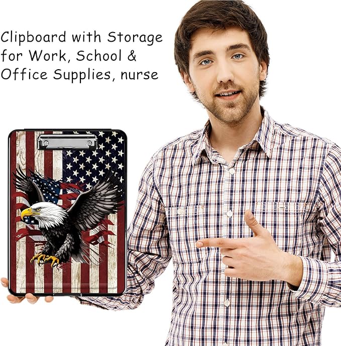 Clipboard with Storage, High Capacity Plastic Storage Clipboard with Pen Holder - Image 7