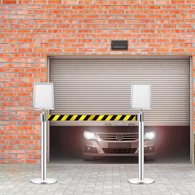 VICASKY Stanchion Sign Holder Queue Barrier Crowd Control Barriers Retractable - Image 4