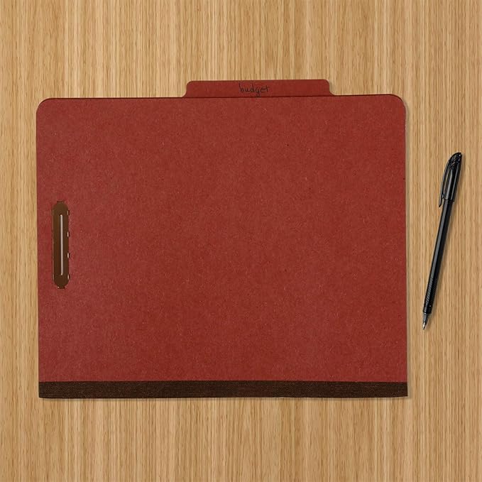 Amazon Basics Classification Folder- 100% Recycled, 1 Divider, 12.09 x 10.63 - Image 5
