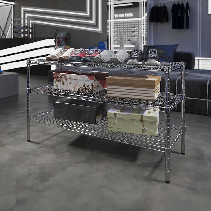18" Deep x 48" Wide x 27" Height Wire Shelving Kit | 3-Tier | NSF Commercial - Image 2