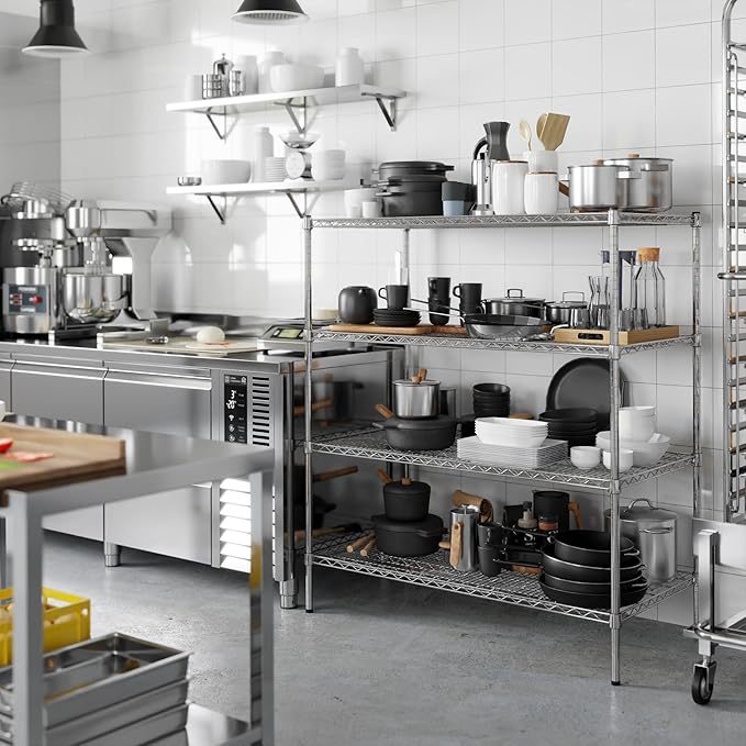 24" Deep x 48" Wide x 54" Height Wire Shelving Kit | 4-Tier | NSF Commercial - Image 5