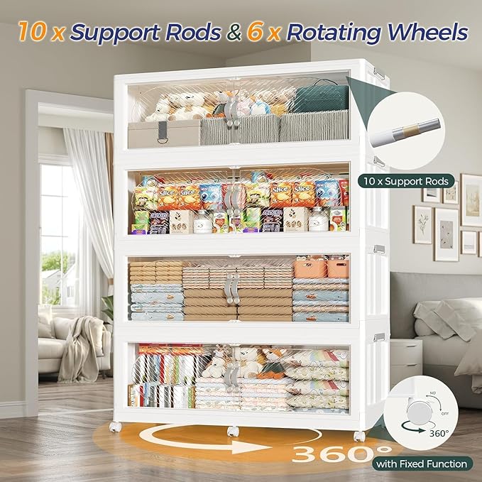 720QT Extra Large Stackable Storage Bins - Image 7