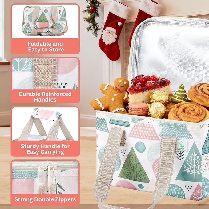 VENO 2 Pack Christmas Insulated Lunch Bag - Image 5