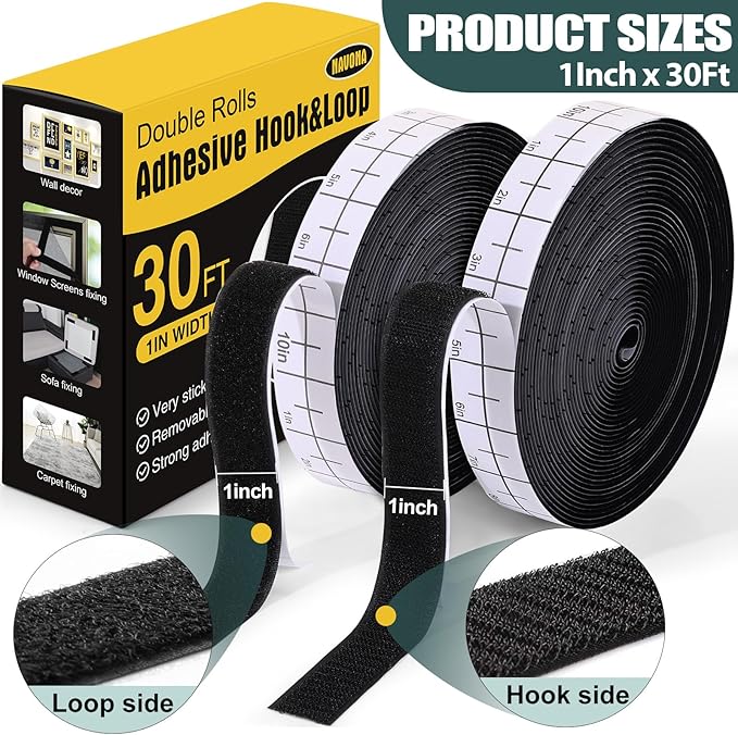 Navona 30Ft x 1 Inch Hook and Loop Strips - Image 2