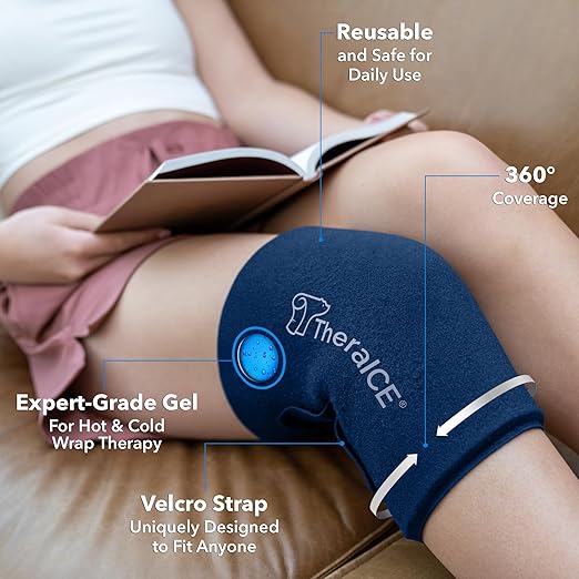 TheraICE Knee Ice Pack Wrap Compression ANYSleeve - Image 2