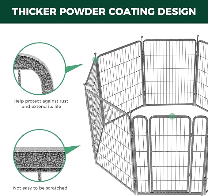 FXW Garden Fence Outdoor for The Yard – 40in x 36.4ft Heavy Duty Metal Animal - Image 5