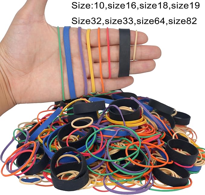 HAIDIBAO-Rubber Bands Assorted Sizes multicolor Elastic Rubber Bands Office - Image 3