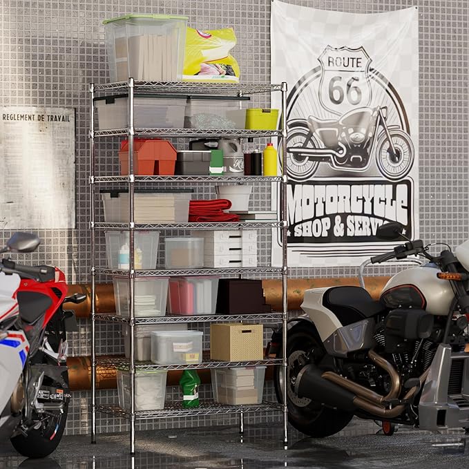 21" Deep x 36" Wide x 74" Height Wire Shelving Kit | 8-Tier | NSF Commercial - Image 6