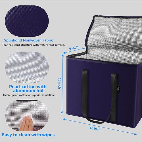 2-Pack Reusable Insulated Grocery Bags - Image 2