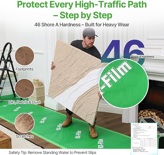 39" x 100' Heavy-Duty Floor Protection | Construction Grade Carpet Protector | - Image 4