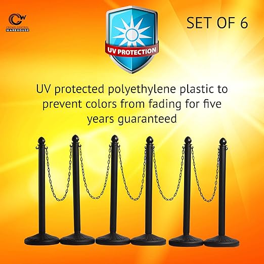 Montour Line Plastic Stanchion Black 2.5 Inch Diameter - Image 2