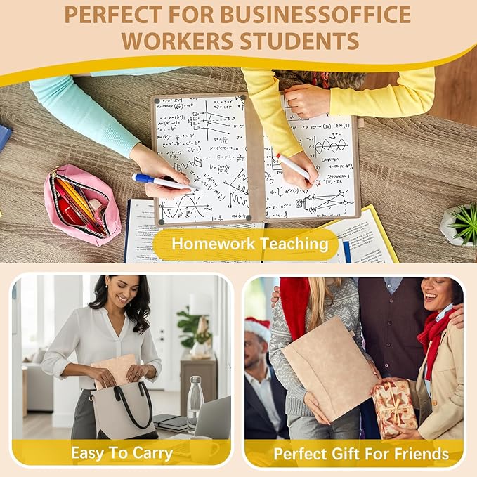 6 Sides Whiteboard Notebook Portable Whiteboard Dry Erase Notebook Portable Dry - Image 6