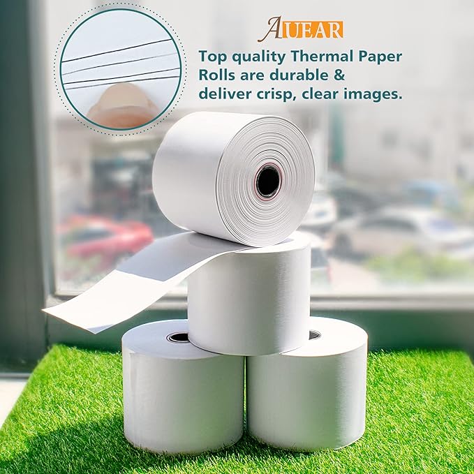 AUEAR, Thermal Cash Register POS Paper Rolls, 2 1/4" x 230' - Image 7