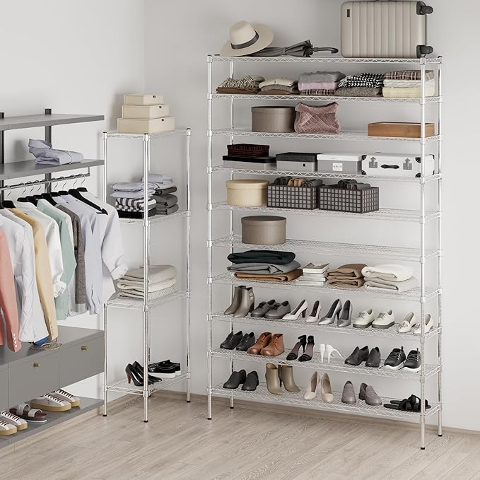 14" Deep x 60" Wide x 96" Height Wire Shelving Kit | 10-Tier | NSF Commercial - Image 4