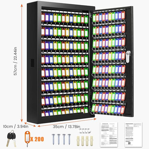 200 Keys Key Cabinet, Anti-Theft Key Lock Box - Image 2