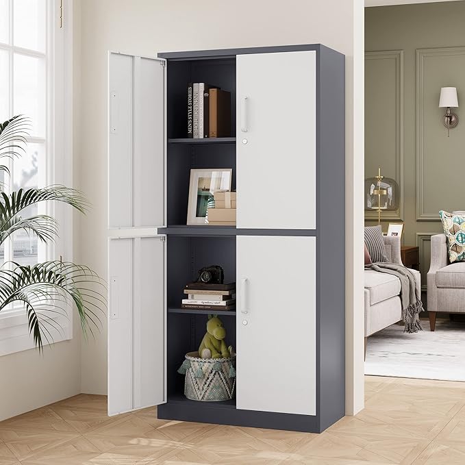 STANI Metal Storage Cabinet, Locking Steel Cabinet - Image 4