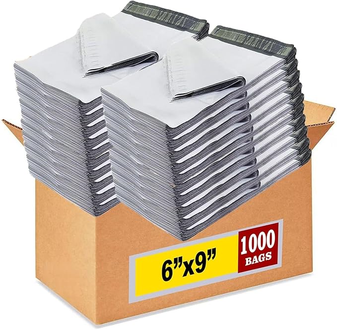 iMBAPrice 2000 - 6X9 Premium Matte Finish White Poly Mailers Envelopes Bags by iMBAPrice
