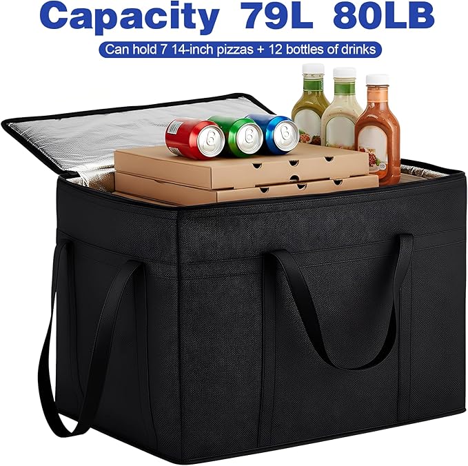 3 Pack Large Insulated Food Delivery Bag - Image 5