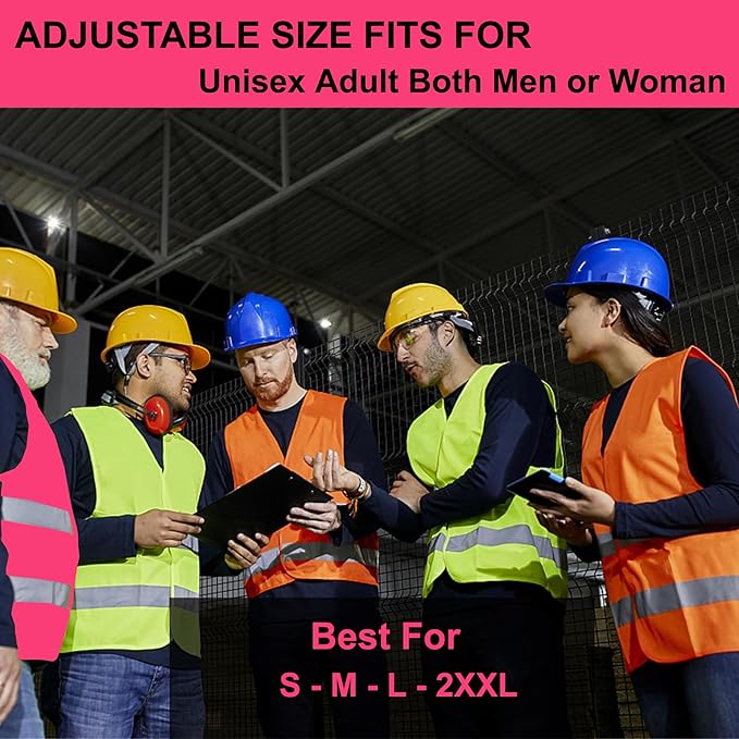 Pink Safety Vests 10 Pack - Image 6